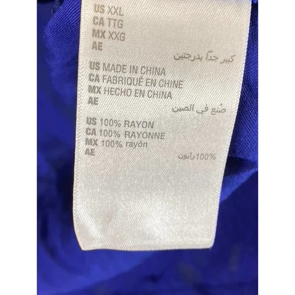 And Now This Men's Blue Regular-Fit Button-Up Long-Sleeve Shirt SZ 2XL - Picture 12 of 13